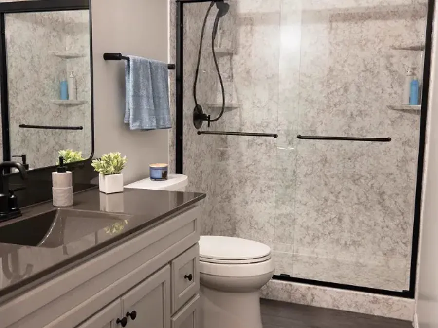 After: a remodeled bathroom