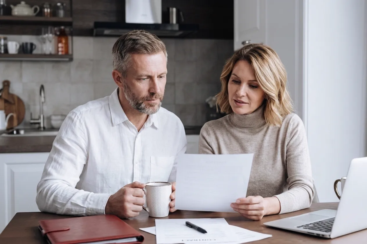 Couple planning a remodel budget